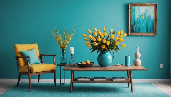 Les couleurs qui subliment le bleu turquoise en déco